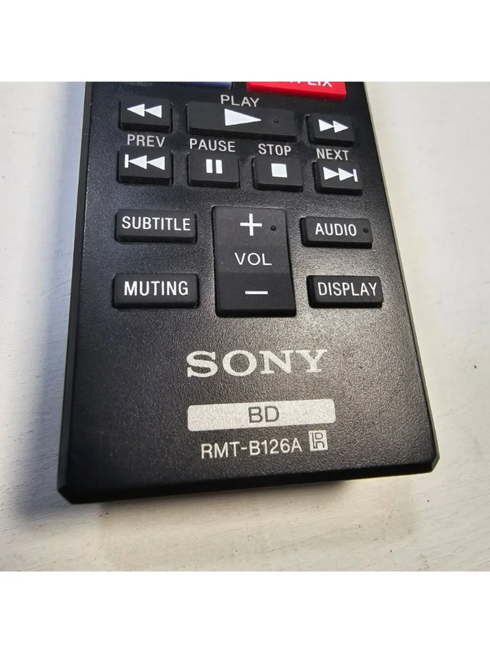 Genuine Sony RMT-B126A Blu-Ray Player Remote Control with Netflix Button